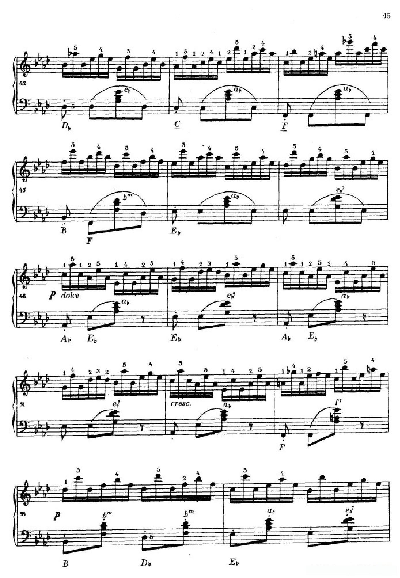 《车尔尼手风琴练习曲集》第Ⅳ册（第8首）简谱 - 乐谱