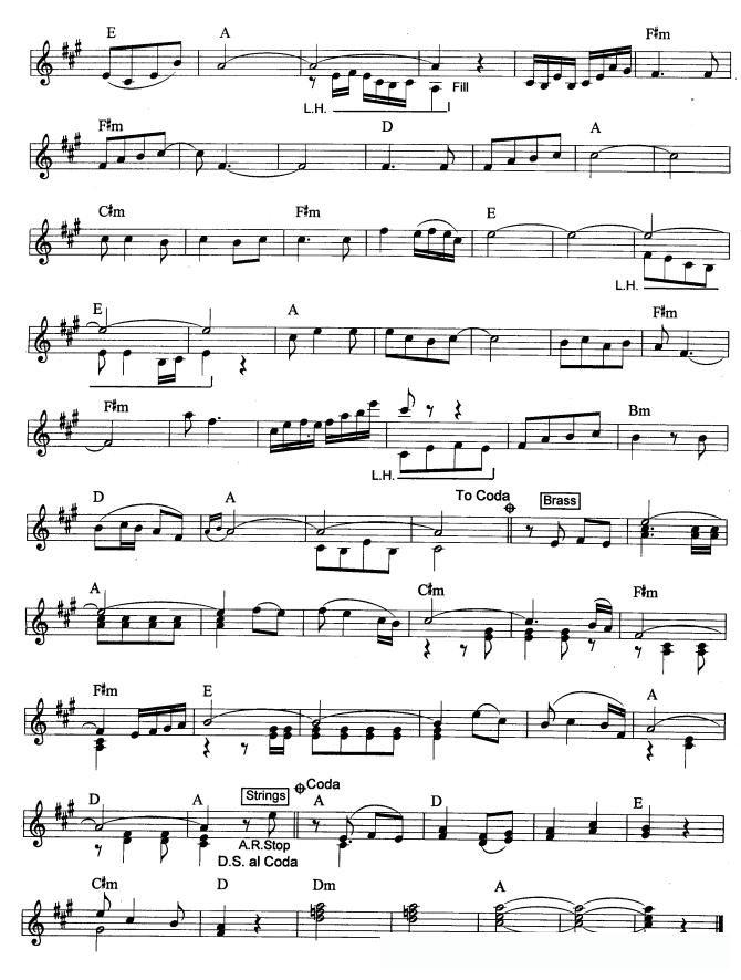 昨夜星辰（爵士乐版）简谱 - 乐谱