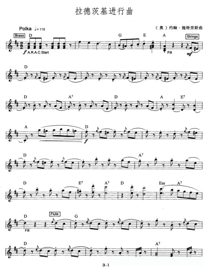 拉德茨基进行曲（爵士乐版）简谱 - 乐谱