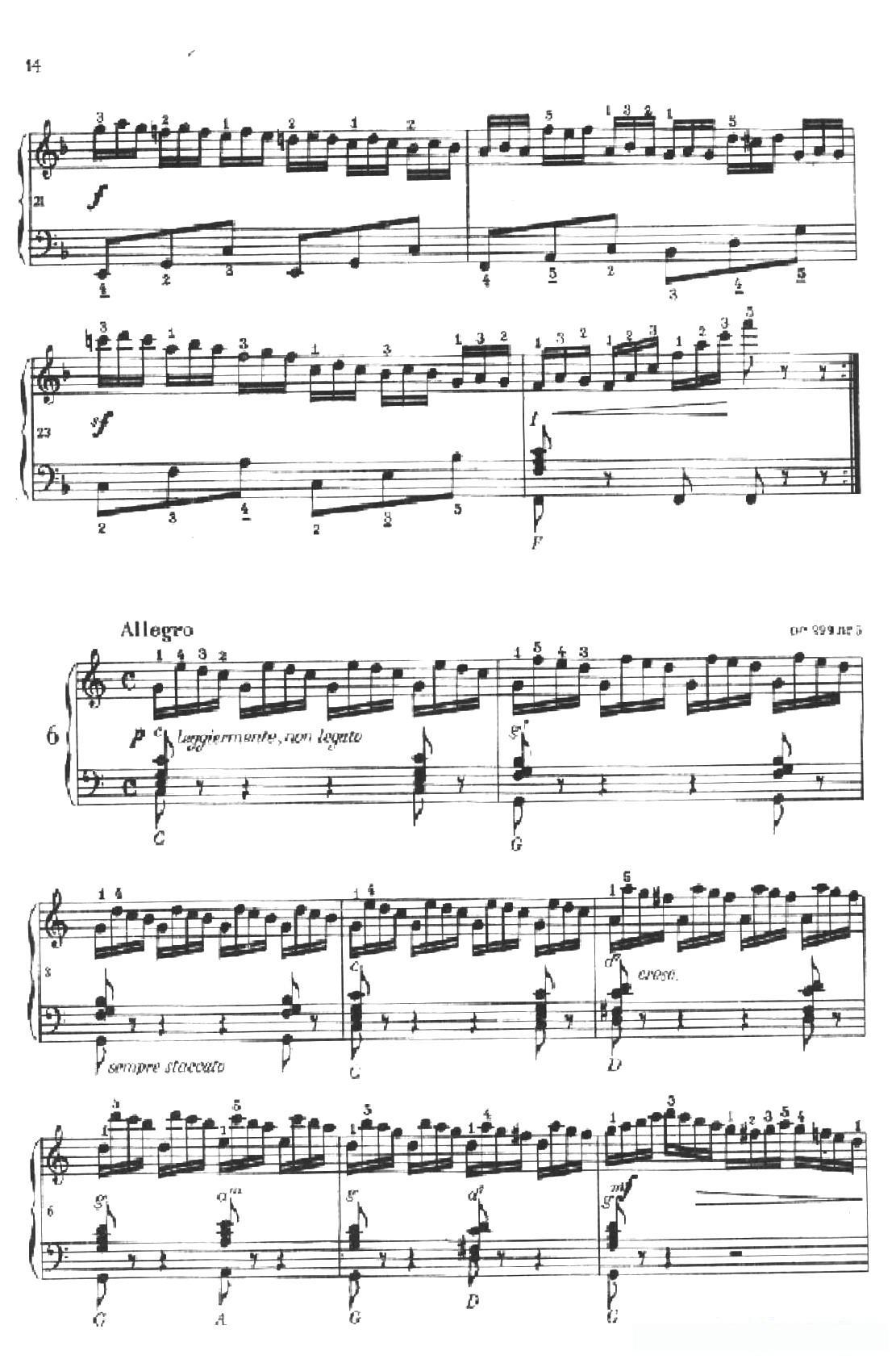 《车尔尼手风琴练习曲集》第Ⅱ册（第5——8首）简谱 - 乐谱