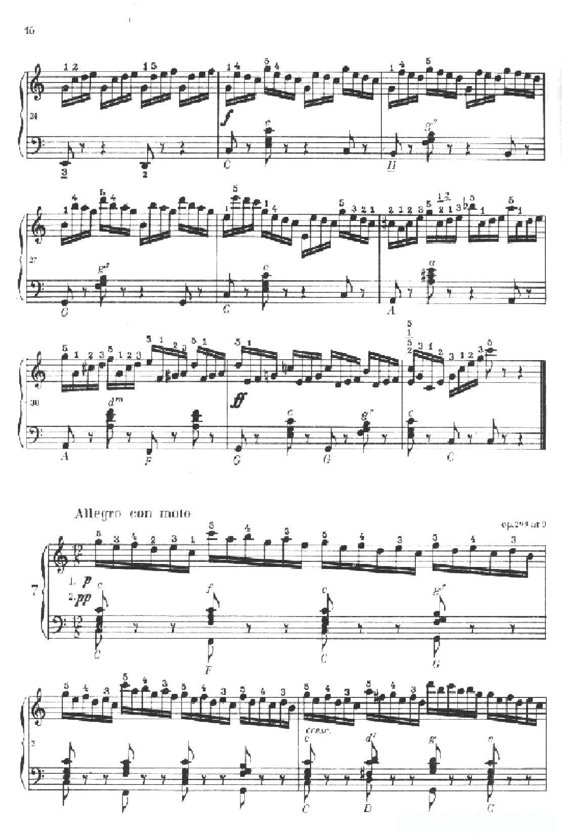 《车尔尼手风琴练习曲集》第Ⅱ册（第5——8首）简谱 - 乐谱