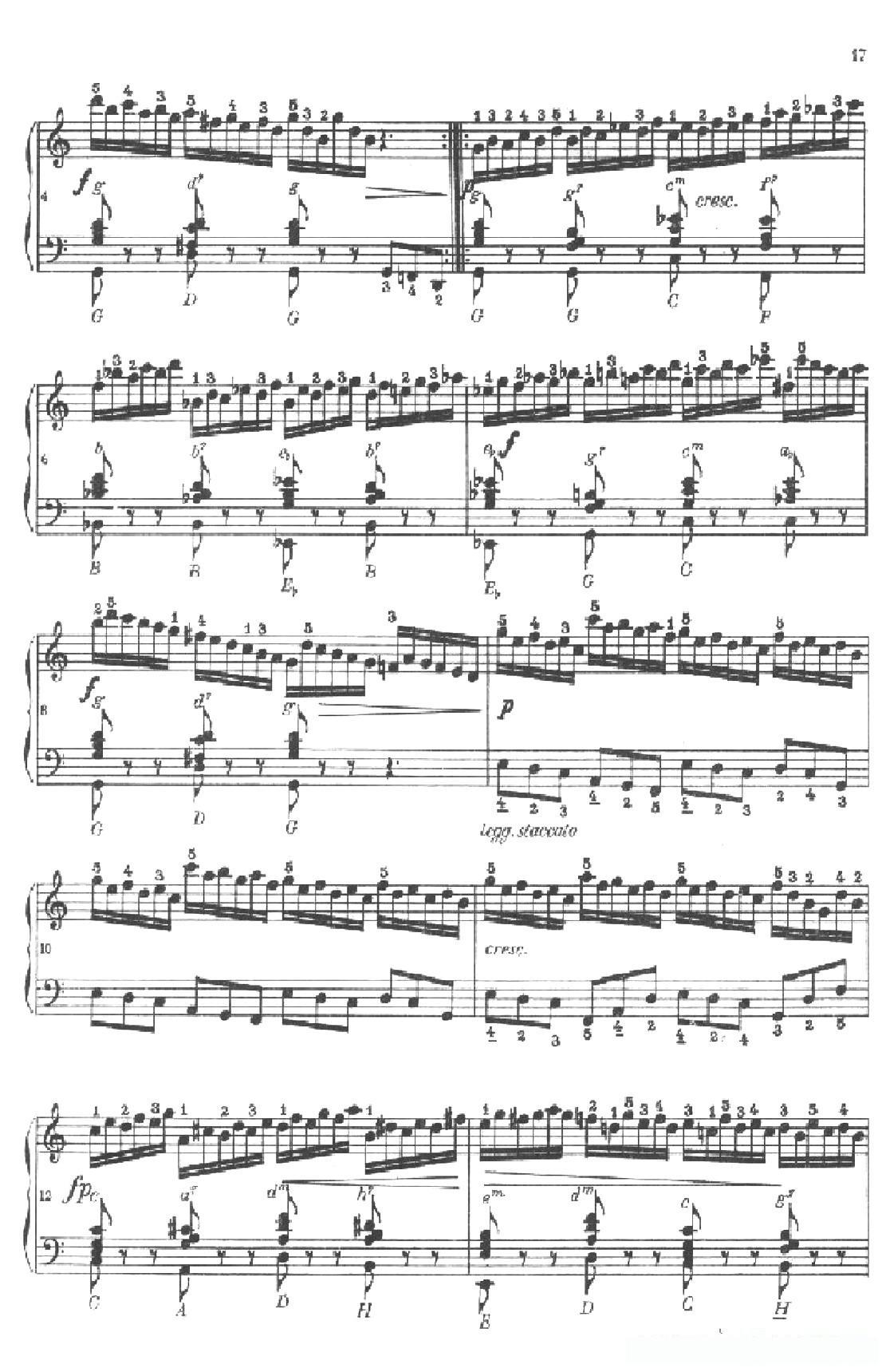 《车尔尼手风琴练习曲集》第Ⅱ册（第5——8首）简谱 - 乐谱