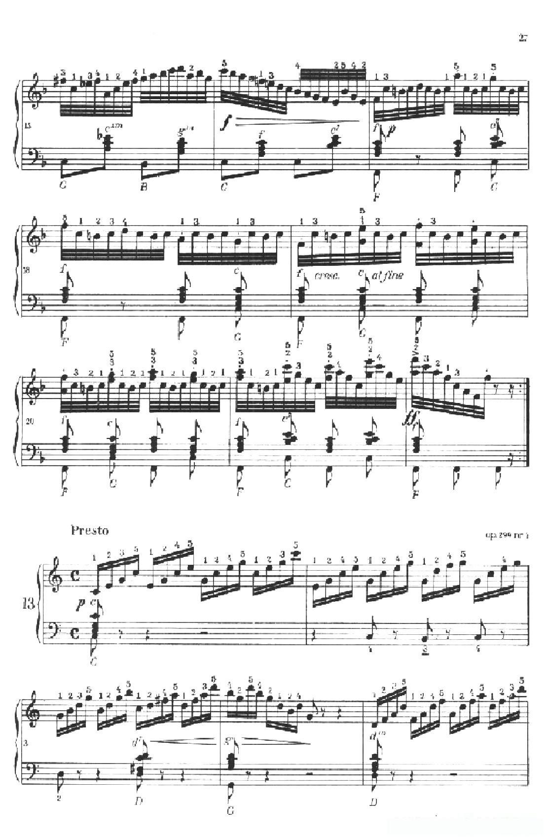 《车尔尼手风琴练习曲集》第Ⅱ册（第10——14首）简谱 - 乐谱