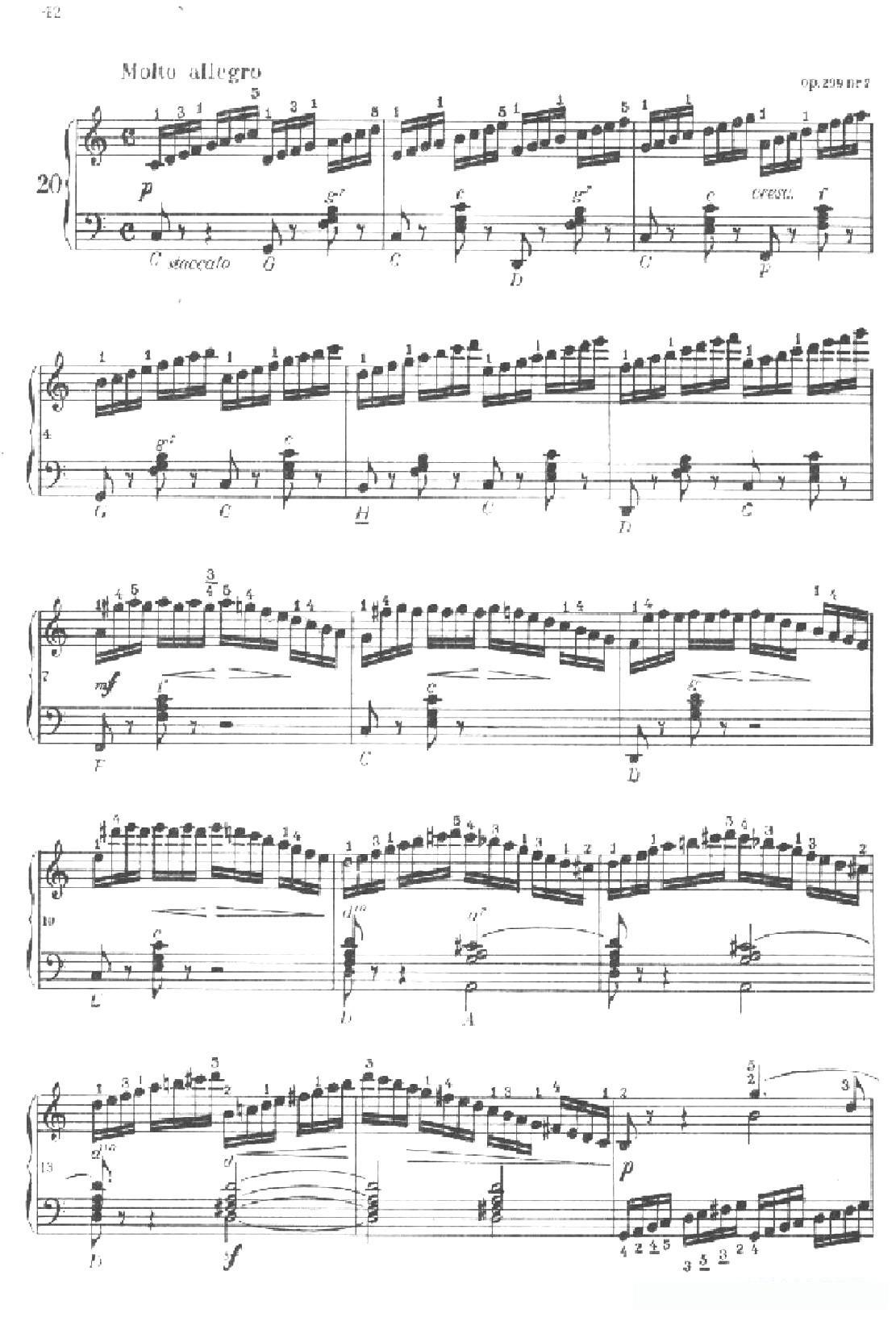 《车尔尼手风琴练习曲集》第Ⅱ册（第18——20首）简谱 - 乐谱