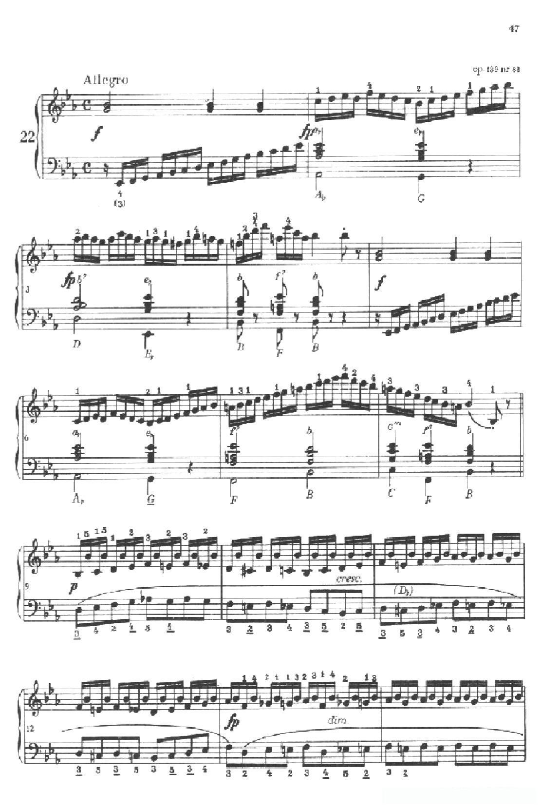 《车尔尼手风琴练习曲集》第Ⅱ册（第21——23首）简谱 - 乐谱