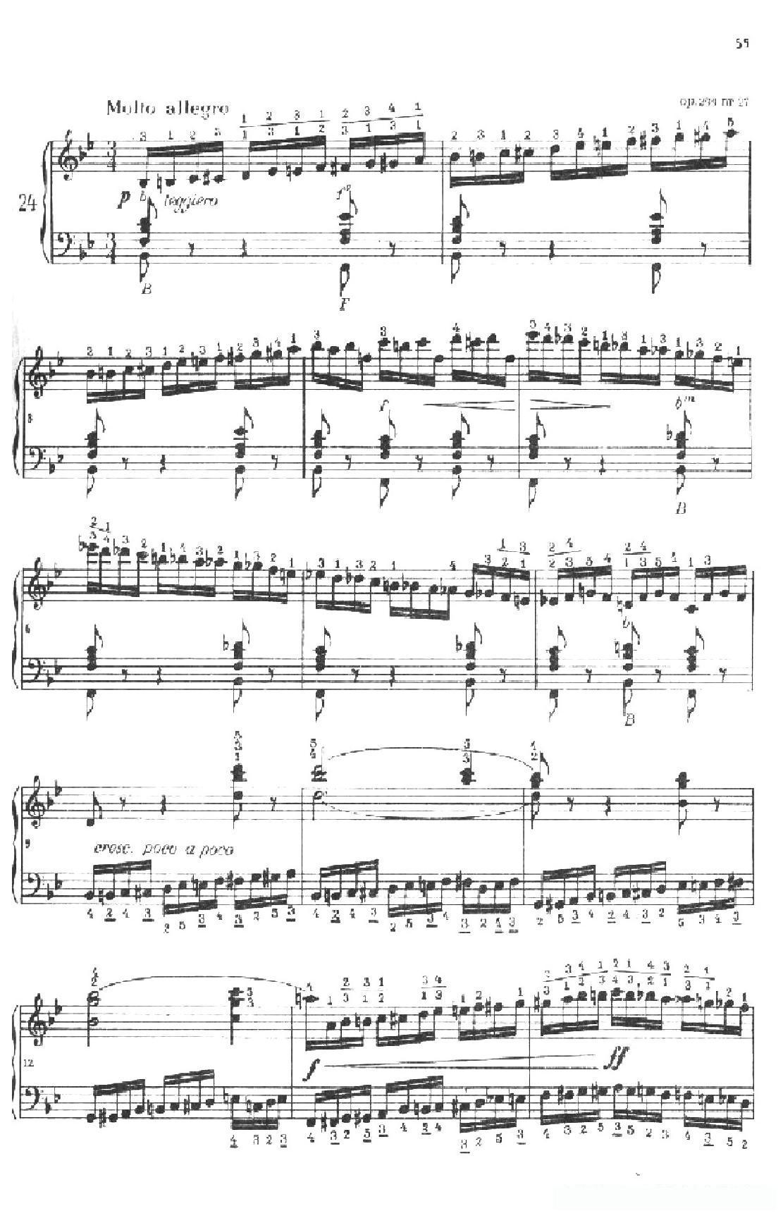 《车尔尼手风琴练习曲集》第Ⅱ册（第24首）简谱 - 乐谱