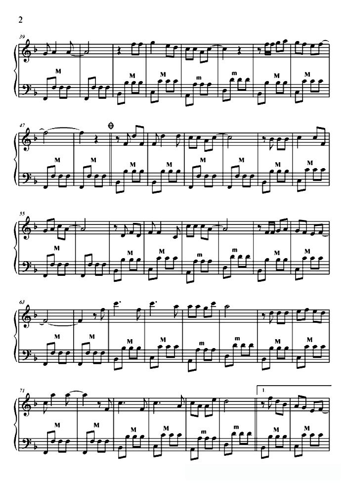 爸爸去哪儿简谱 - 乐谱