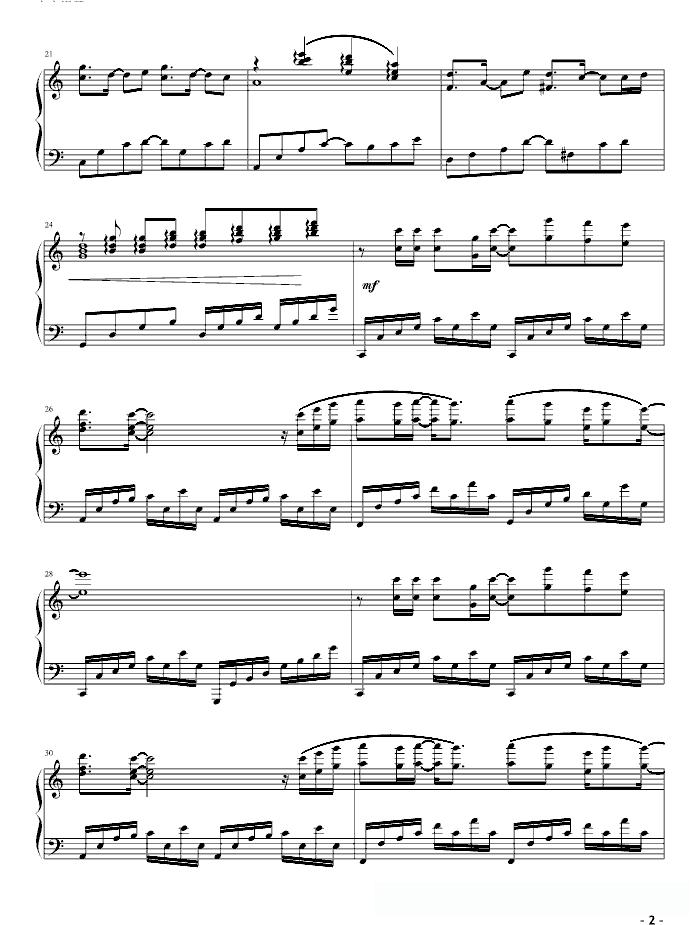 悲歌_吉他谱简谱 - 乐谱