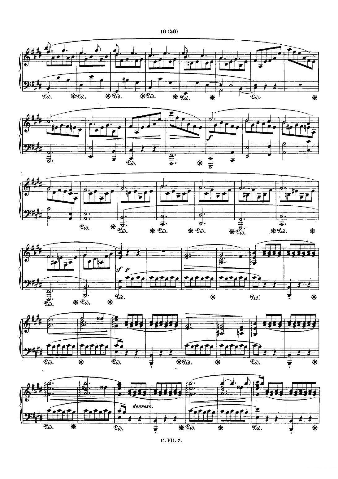 钢琴谐谑曲Chopin Scherzo（No.4 E大调，Op.54） - 乐谱