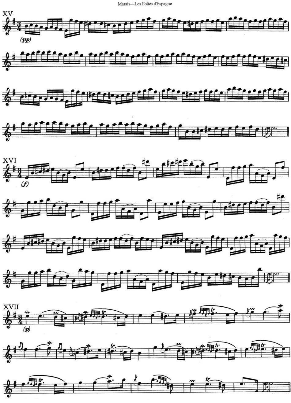 马瑞斯25首长笛小练习曲（NO.15-NO.17） - 乐谱