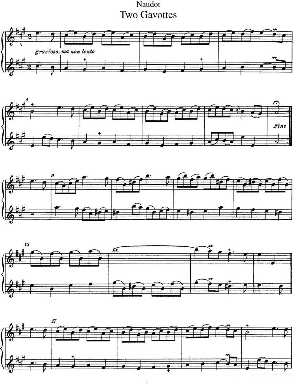 纳都特加沃特舞曲长笛重奏二首 - 乐谱
