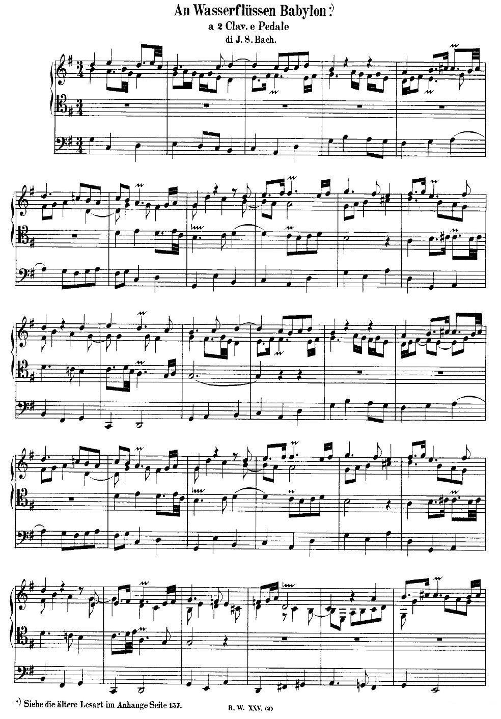 巴赫18首赞美诗前奏曲（3）（双排键电子琴） - 乐谱