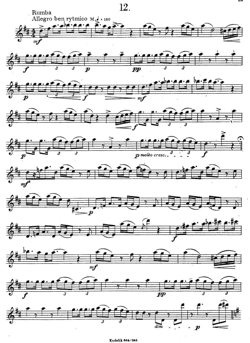 萨克斯练习曲之12（ETUDY PRO SAXOPHON - FR ZITRK.op.3） - 乐谱