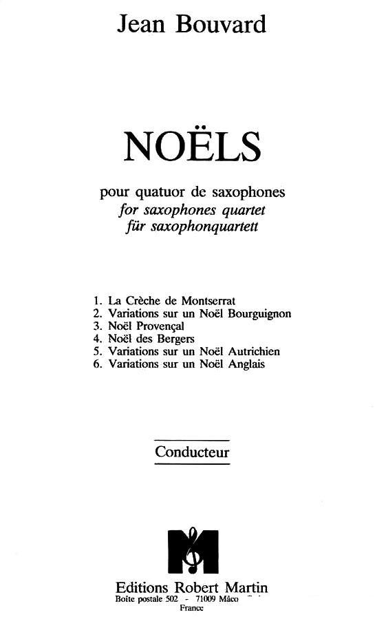 noels （萨克斯合奏） - 乐谱