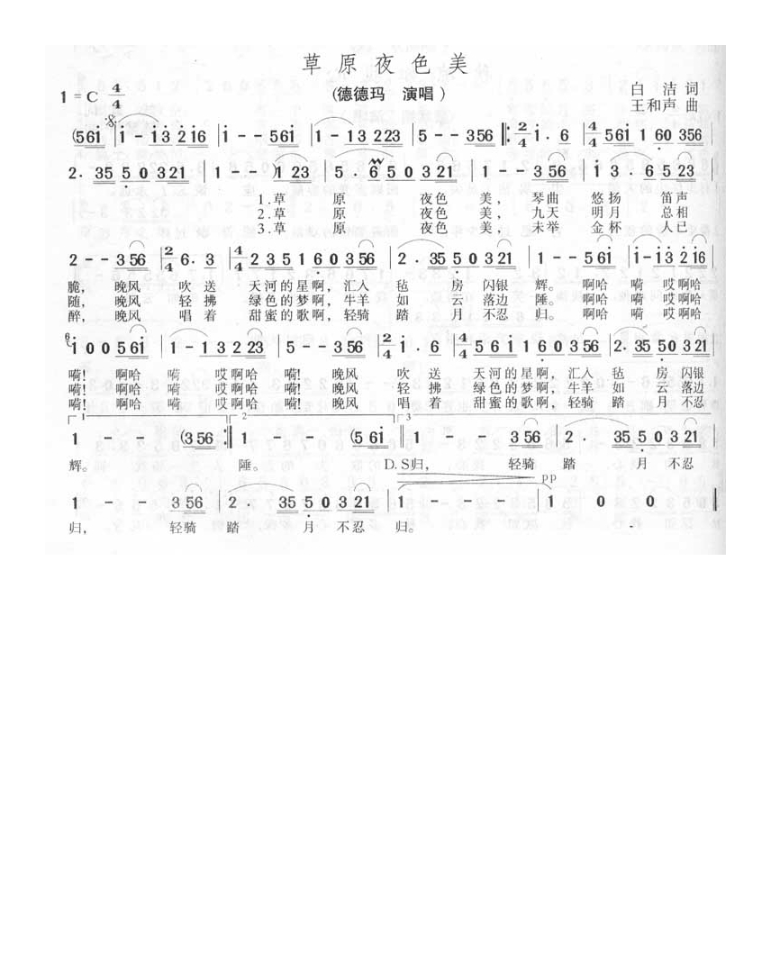 德德玛-草原夜色美