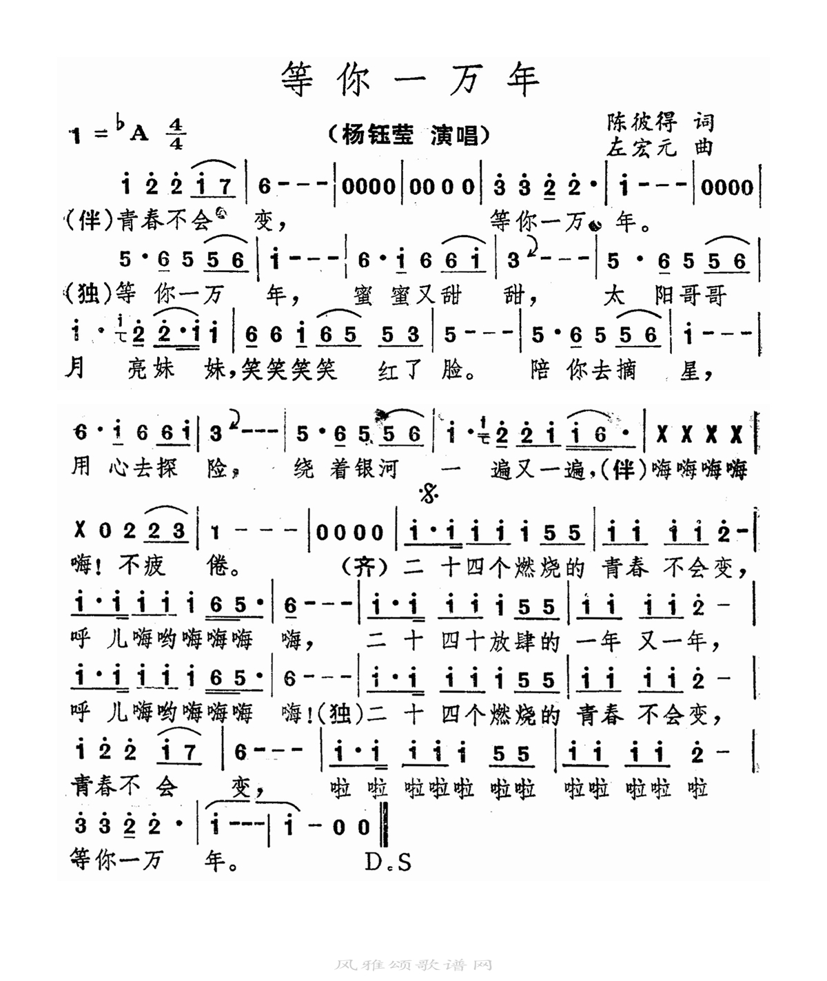 杨钰莹-等你一万年