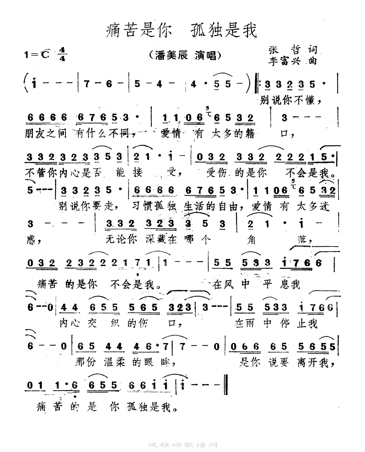 潘美辰-痛苦是你 孤独是我