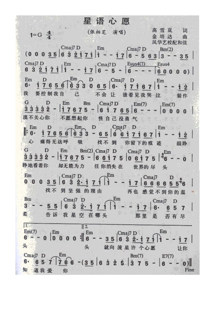 张柏芝-星语心愿