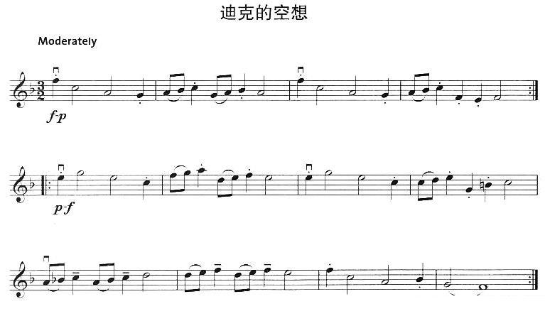 迪克的空想 - 乐谱