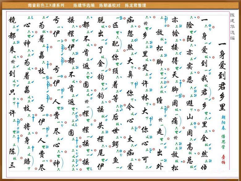 [南音工X谱]一身爱到君乡里 - 乐谱