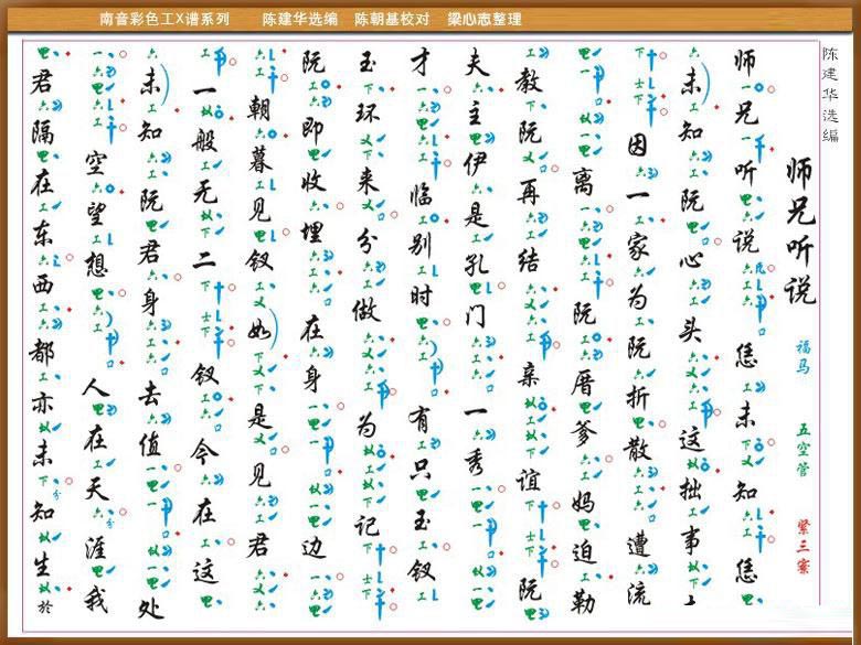 [南音工X谱]师兄听说 - 乐谱