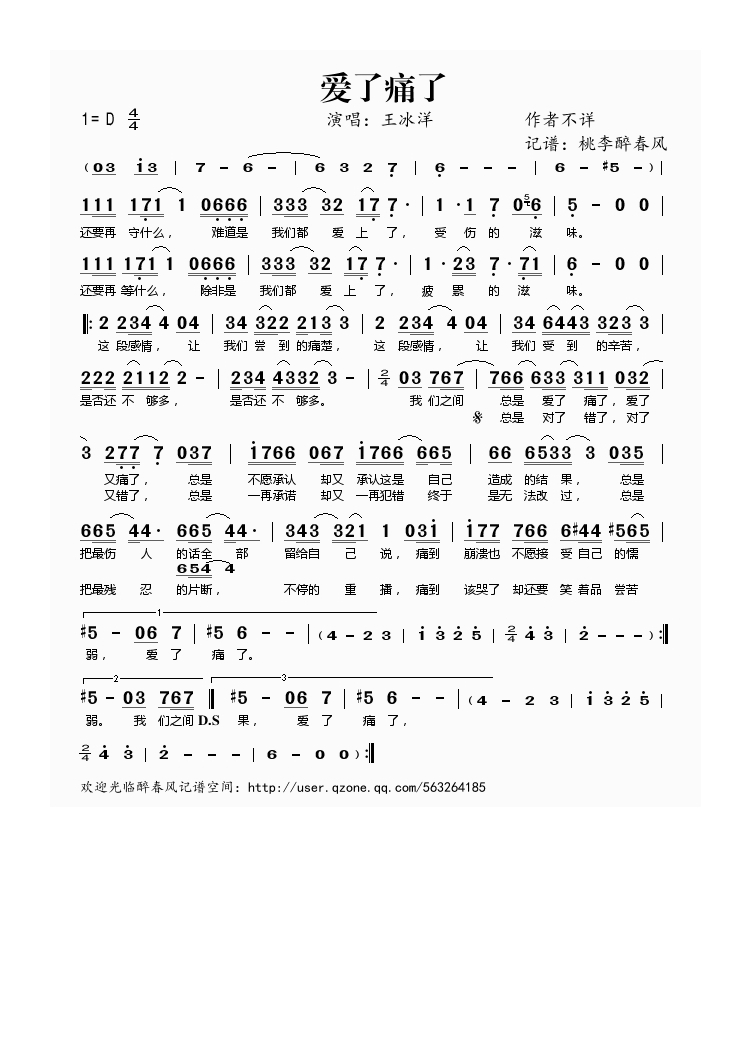 王冰洋-爱了痛了