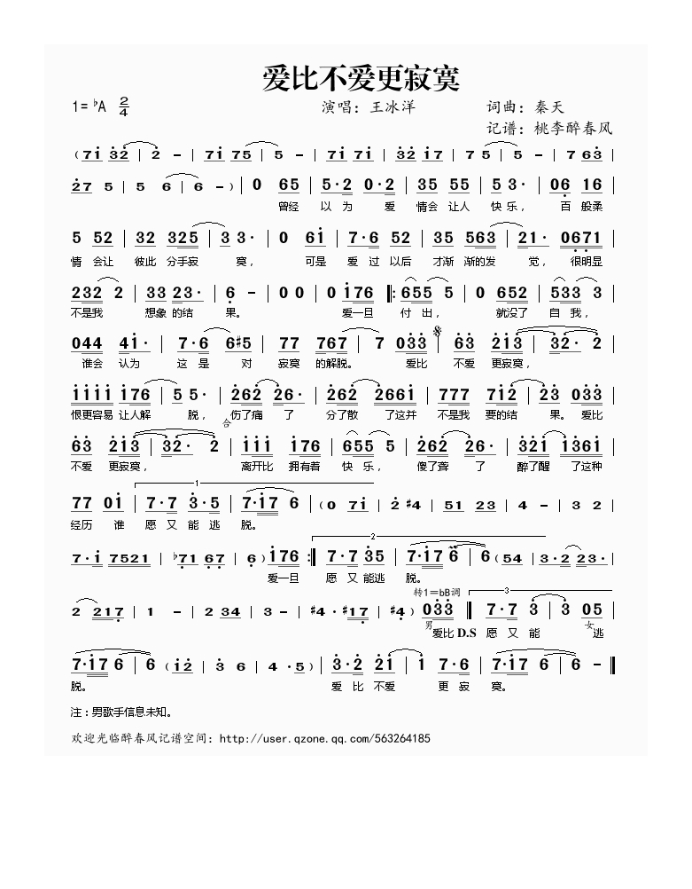 王冰洋-爱比不爱更寂寞