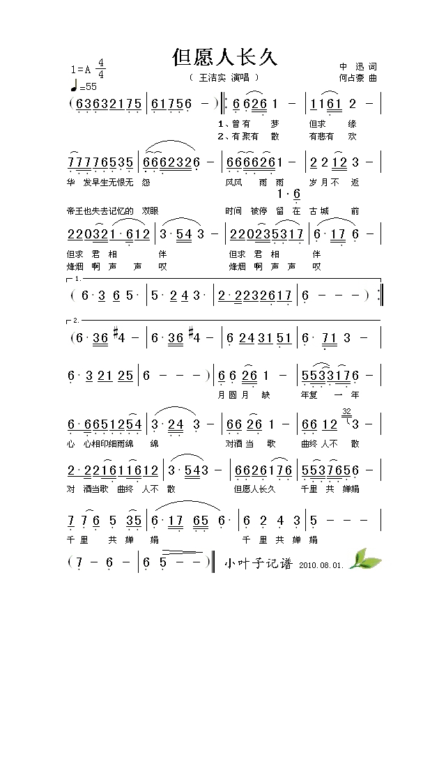 王洁实-但愿人长久