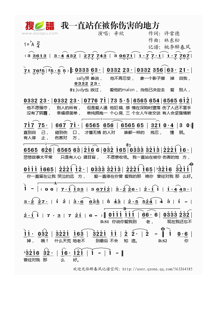 辛欣-我一直站在被你伤害的地方