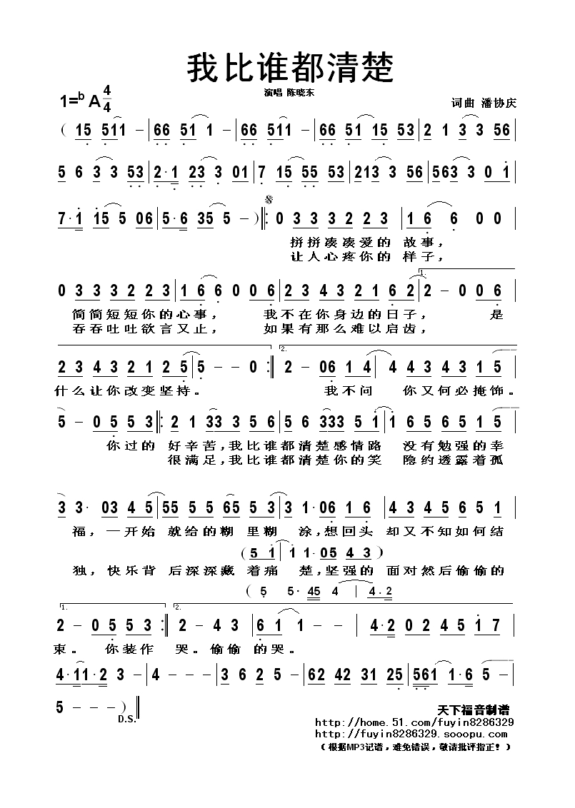 陈晓东-我比谁都清楚