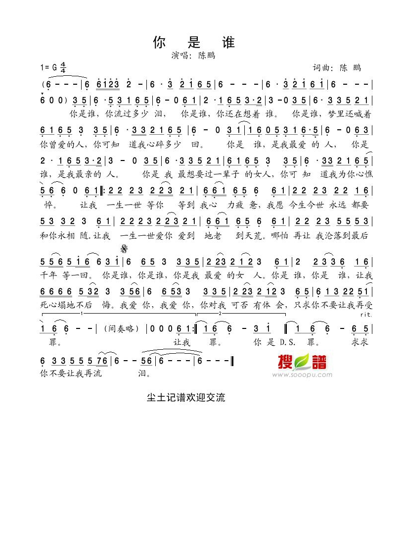 陈鹏-你是谁