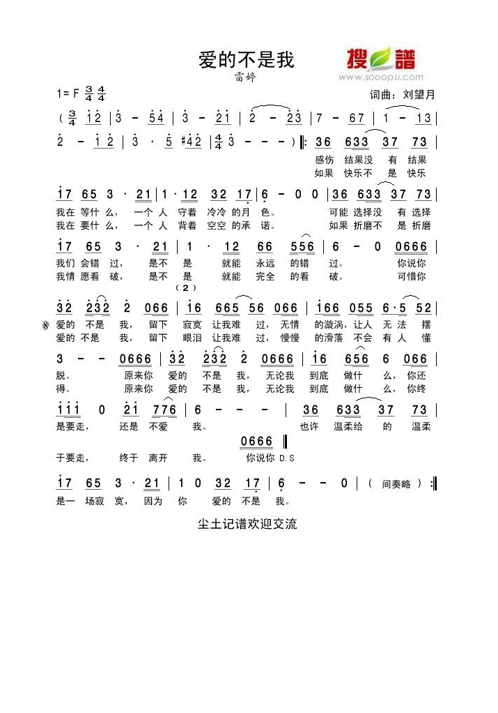 雷婷-爱的不是我