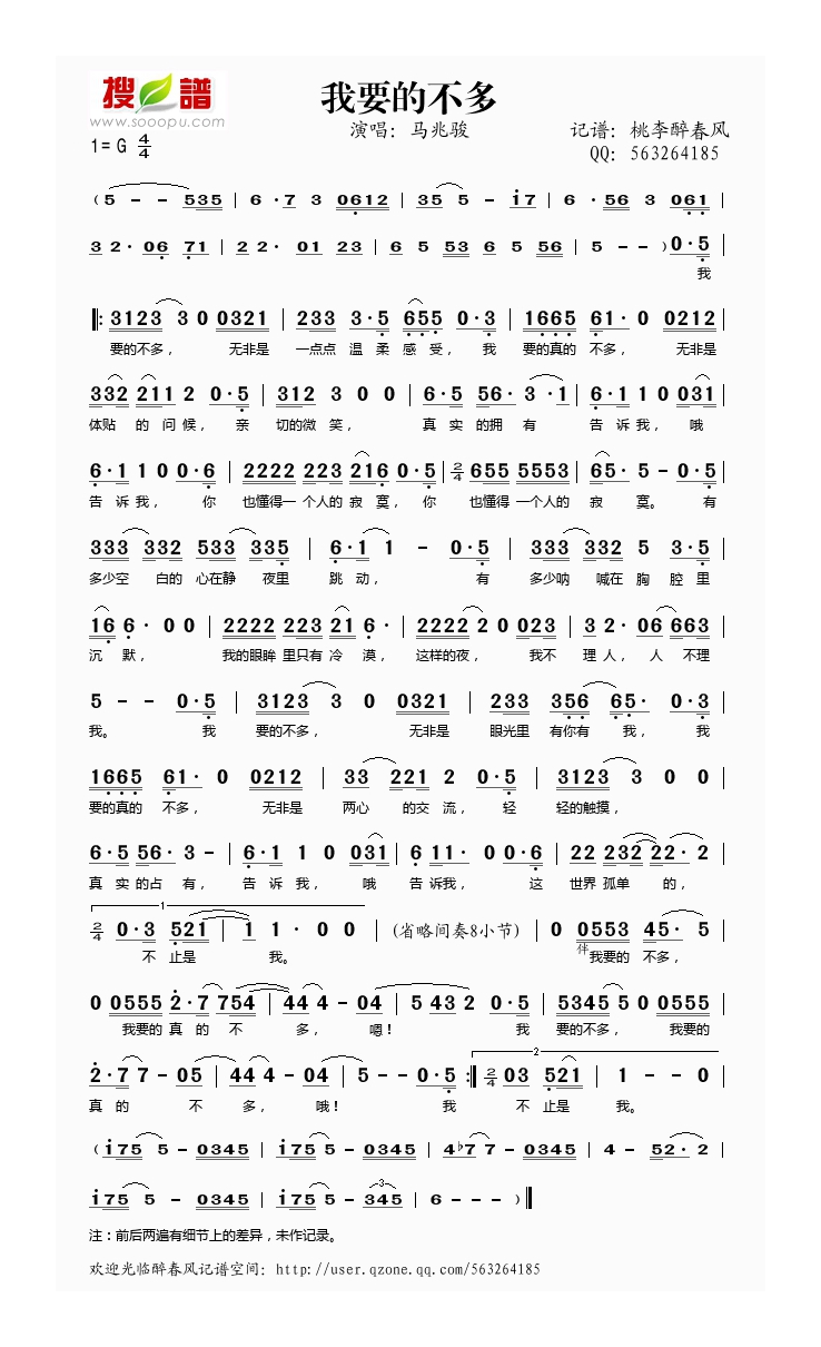 马兆骏-我要的不多