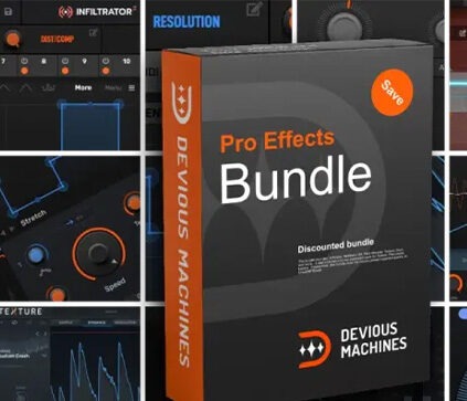 效果器套装 Devious Machines Pro Effects Bundle v2025.04.03 Mac HCiSO （包含Infiltrator 2 Pitch Monster Duck UrsaDSP Boost Ursa DSP Percussive Layers Multiband X6  Bass Focus Texture ）