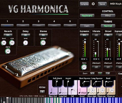 VG口琴虚拟乐器 VGTrumpet VG Harmonica Virtual Instrument v1.2.4