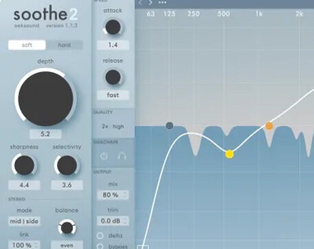 动态共振抑制器 oeksound soothe2 v1.3.3 U2B Mac