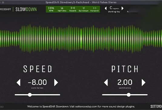 实时减慢音频速度插件 SottovoceDSP SpeedShift Slowdown v2.0.1 MOCHA Win