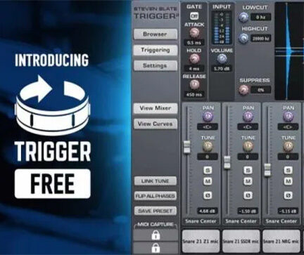 板岩鼓音色替换插件 免费版 Steven Slate Drums Trigger 2 Free
