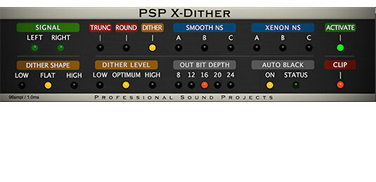 母带抖动和噪声整形处理器 PSPaudioware PSP X-Dither v1.1.1 R2R Win