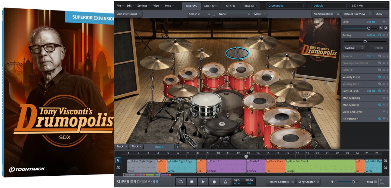 摇滚鼓组拓展 Toontrack Drumopolis SDX (SOUNDBANK)