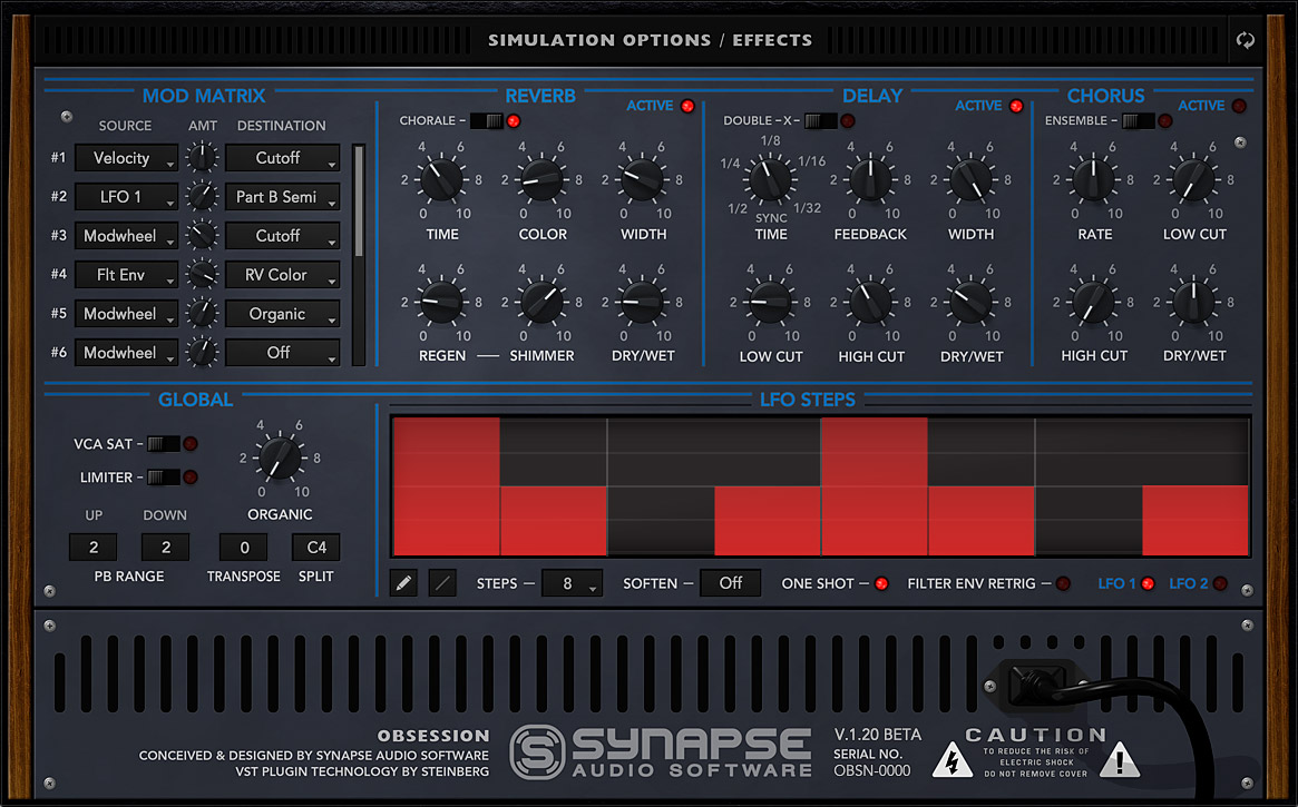复音模拟合成器 Synapse Audio Obsession v1.2.4 Win