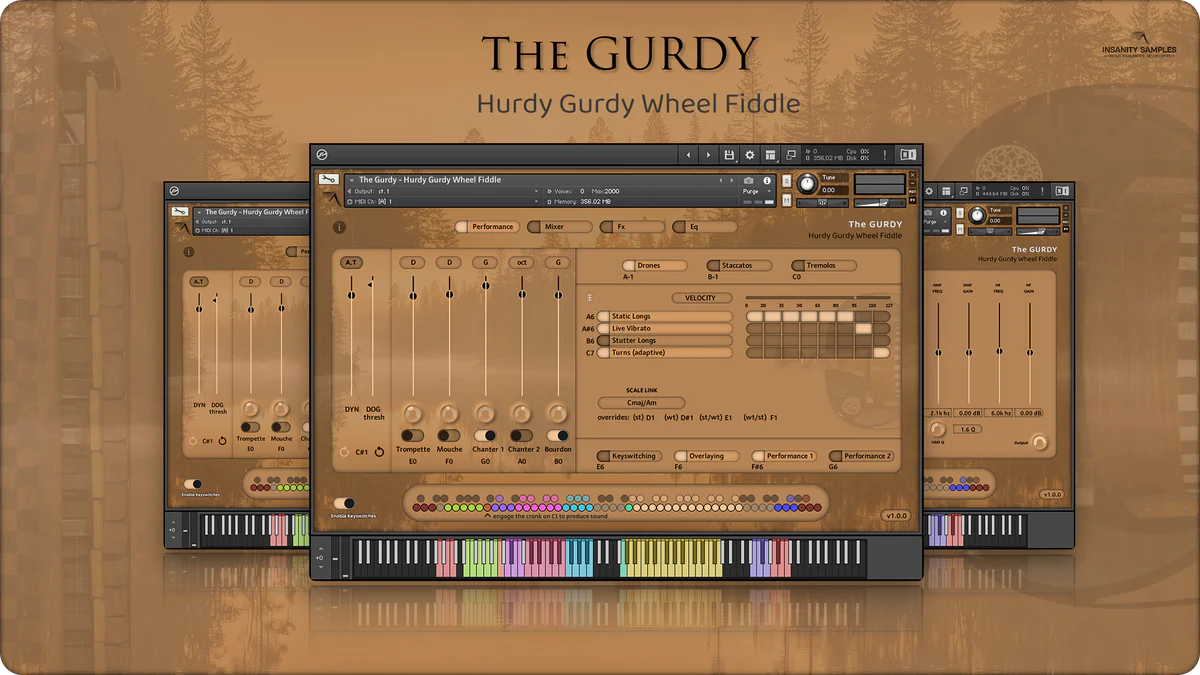 轮式提琴音源 Insanity Samples The GURDY v1.0.0