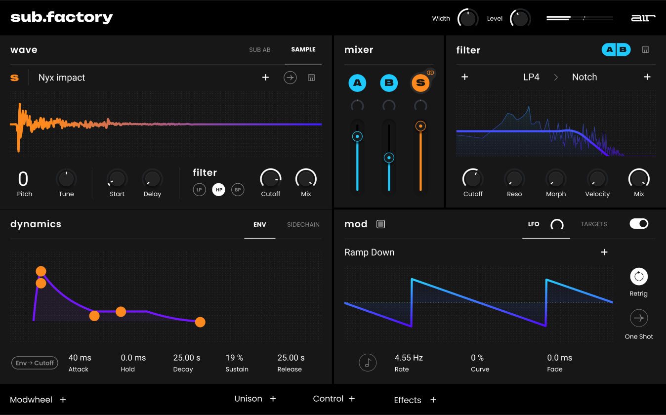 贝斯合成器 AIR Music Technology Sub Factory v1.2.1.11