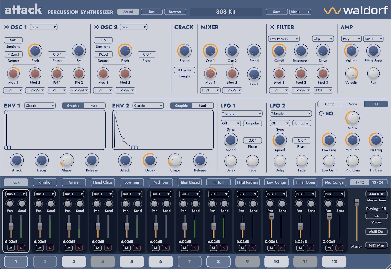 鼓合成器 Waldorf Attack v3.0.1