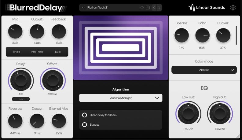 双向混响插件 Linear Sounds Blurred v1.1.3