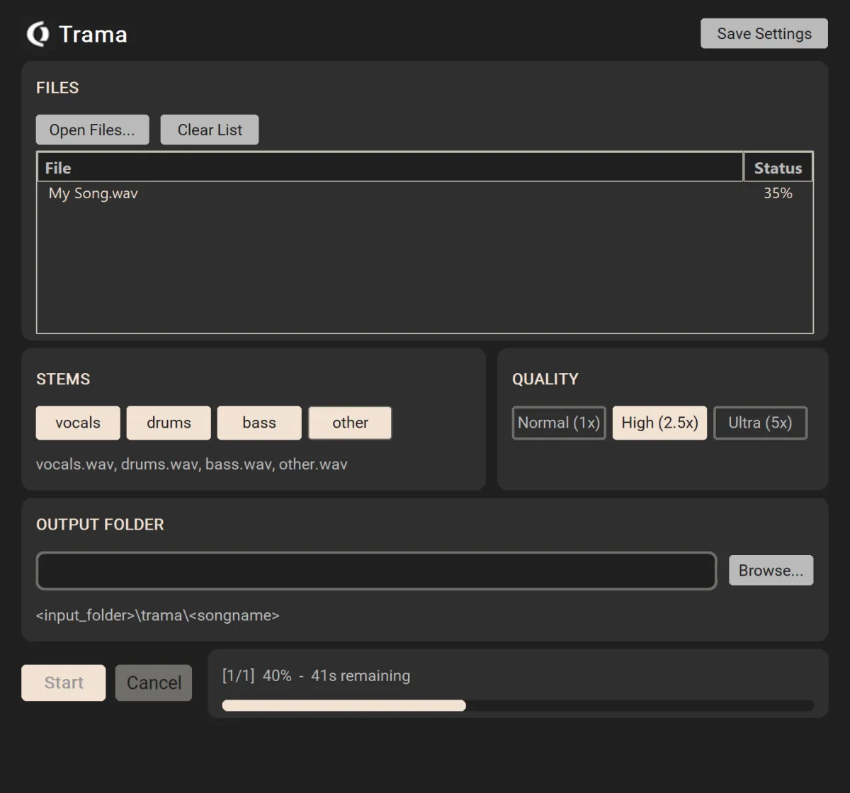 创伤人声分离工具 Trama v1.0.7