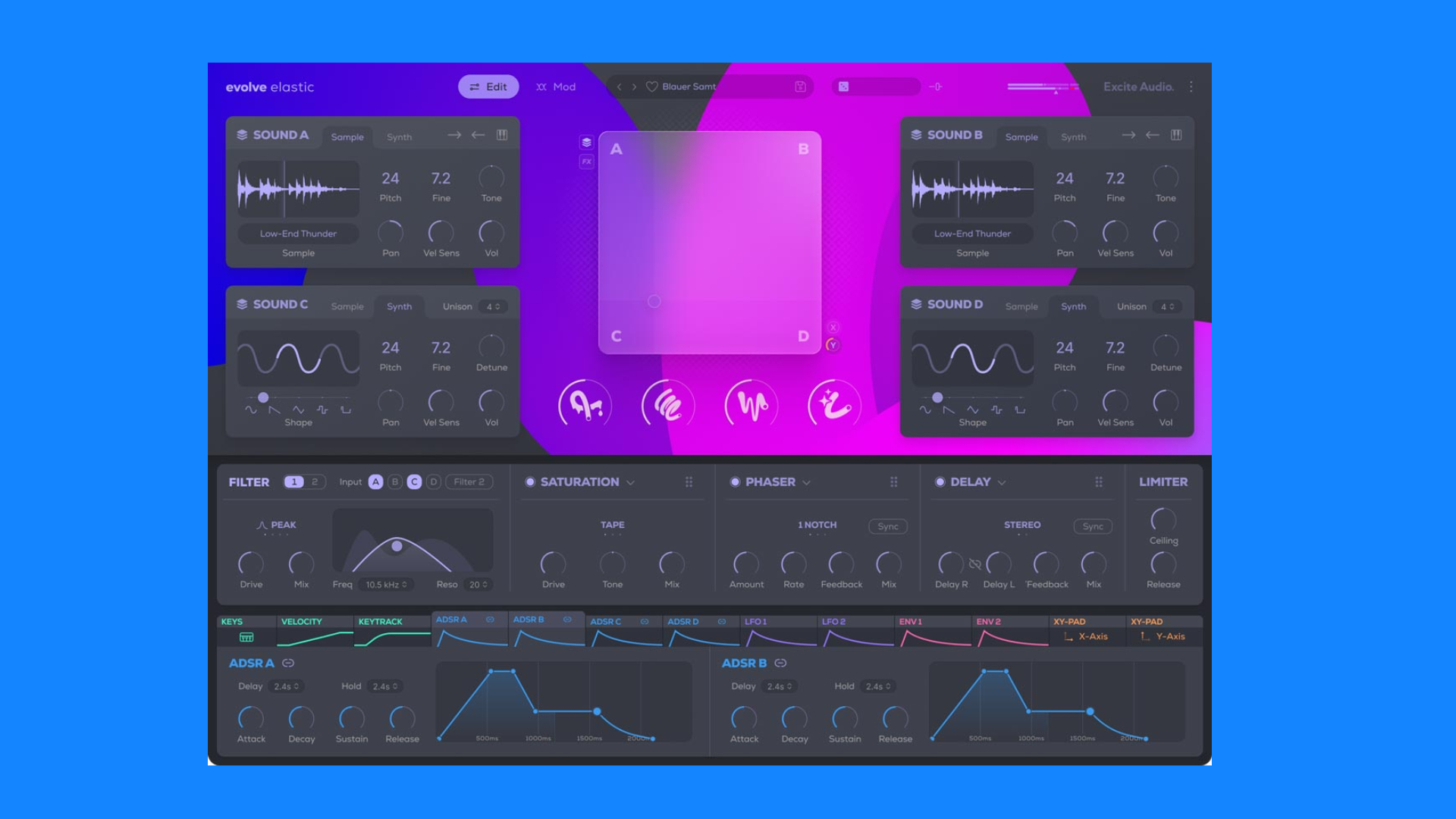 采样合成器 Excite Audio Evolve Elastic v1.0.0