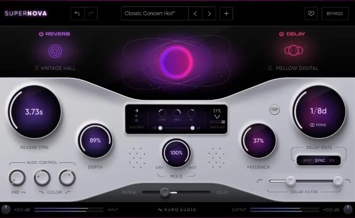 混响与延时插件 Nuro Audio Supernova v1.5.1