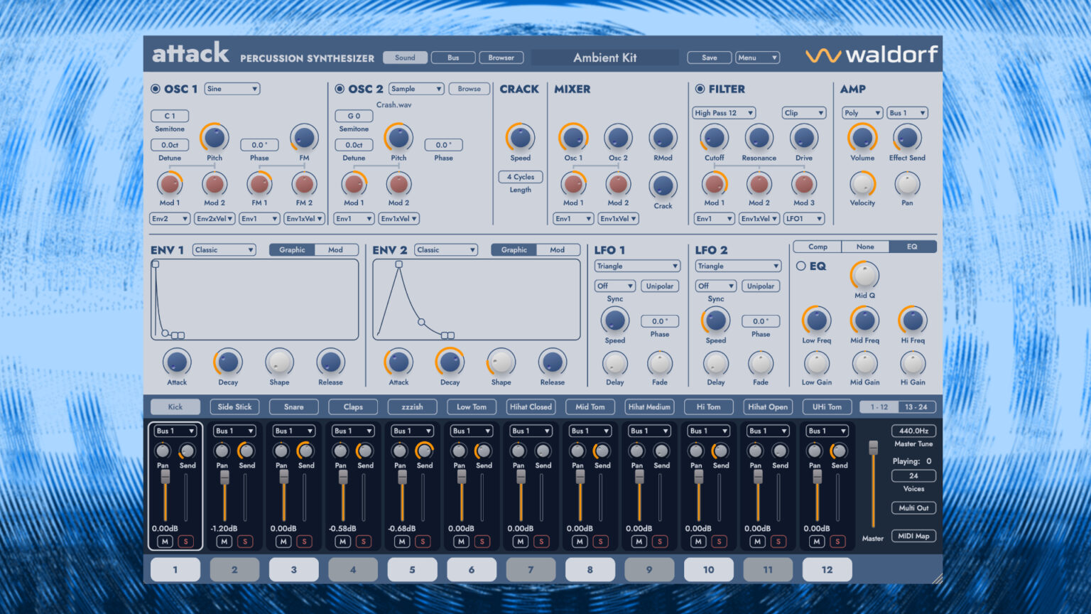 现代打击乐合成器 Waldorf Attack v3.0.1