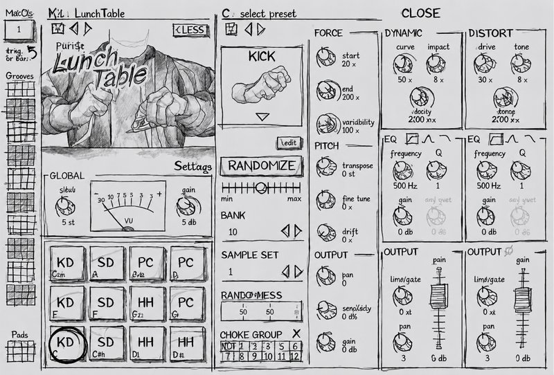多采样鼓乐器 Beatsurfing LunchTable v1.1.0 U2B Mac